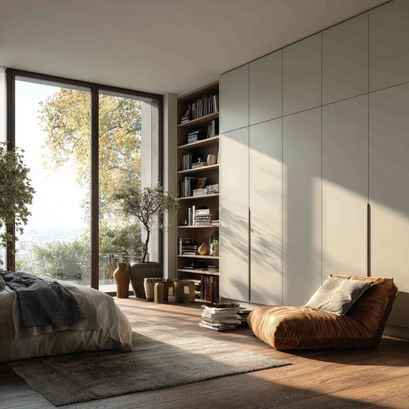 Matte Lacquer Built-in Wardrobes